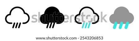 Editable rain, sleet, hail fall vector icon. Part of a big icon set family. Perfect for web and app interfaces, presentations, infographics, etc