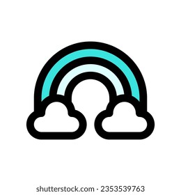 Editable rainbow vector icon. Part of a big icon set family. Perfect for web and app interfaces, presentations, infographics, etc