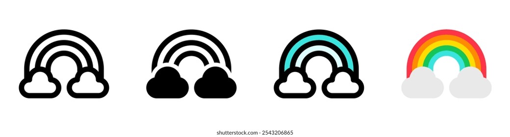 Editable rainbow vector icon. Part of a big icon set family. Perfect for web and app interfaces, presentations, infographics, etc