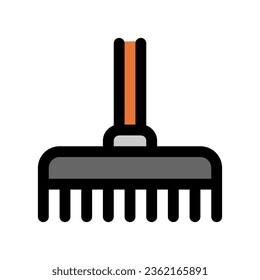 Editable rake vector icon. Gardening, landscaping, horticulture. Part of a big icon set family. Perfect for web and app interfaces, presentations, infographics, etc