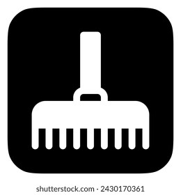 Editable rake vector icon. Gardening, landscaping, horticulture. Part of a big icon set family. Perfect for web and app interfaces, presentations, infographics, etc