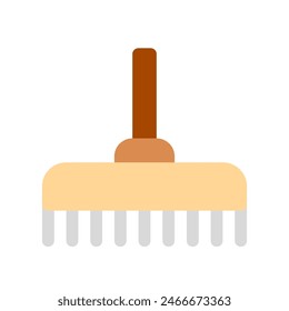 Editable rake vector icon. Gardening, landscaping, horticulture. Part of a big icon set family. Perfect for web and app interfaces, presentations, infographics, etc