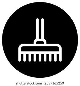 Editable rake vector icon. Gardening, landscaping, horticulture. Part of a big icon set family. Perfect for web and app interfaces, presentations, infographics, etc