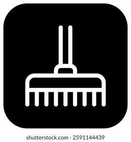 Editable rake vector icon. Gardening, landscaping, horticulture. Part of a big icon set family. Perfect for web and app interfaces, presentations, infographics, etc