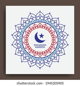 Editable ramadan kareem template design. Great vector for greeting cards, web, social media, Islamic invitations, etc.