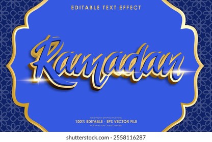 Editable Ramadan Kareem Text Effect with islamic background