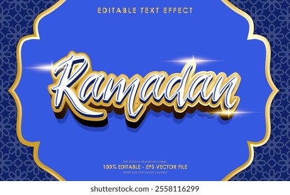 Editable Ramadan Kareem Text Effect with islamic background