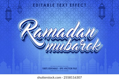 Editable Ramadan Kareem Text Effect with islamic background