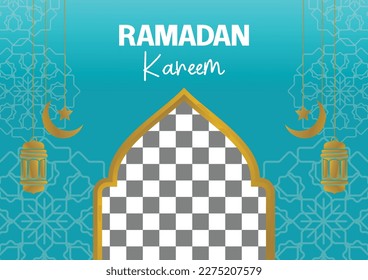 editable ramadan sale poster templates. with mandala, moon, star and lantern ornaments. Design for social media and web. Vector illustration