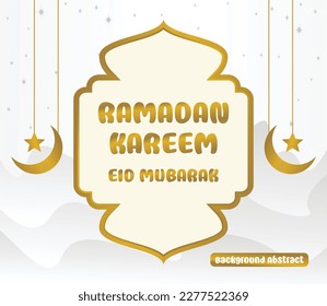 editable ramadan sale poster templates. with moon and star ornaments. Design for social media and web. Vector illustration