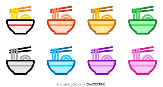 Editable ramen, noodle vector icon. Food, restaurant. Part of a big icon set family. Perfect for web and app interfaces, presentations, infographics, etc