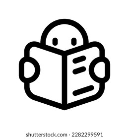Editable reading book vector icon. Part of a big icon set family. Perfect for web and app interfaces, presentations, infographics, etc