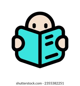 Editable reading book vector icon. Part of a big icon set family. Perfect for web and app interfaces, presentations, infographics, etc