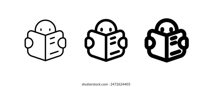 Editable reading book vector icon. Part of a big icon set family. Perfect for web and app interfaces, presentations, infographics, etc