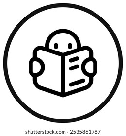 Editable reading book vector icon. Part of a big icon set family. Perfect for web and app interfaces, presentations, infographics, etc