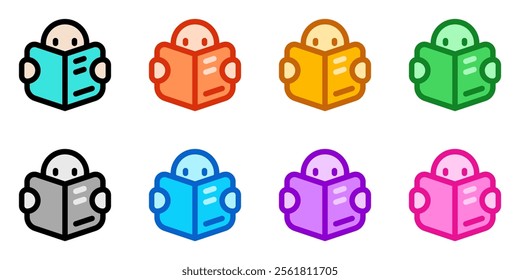 Editable reading book vector icon. Part of a big icon set family. Perfect for web and app interfaces, presentations, infographics, etc