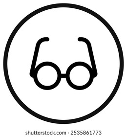 Ícone vetorial de óculos de leitura editável. Parte de uma grande família de conjuntos de ícones. Perfeito para interfaces web e app, apresentações, infográficos, etc