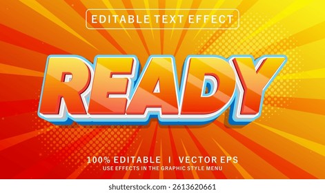 editable ready vector text effect with modern style design