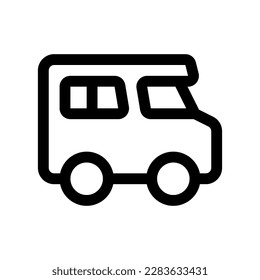 Bearbeitbare Vektorsymbol für Freizeitfahrzeuge. Fahrzeuge, Verkehr, Reisen. Teil einer großen Icon-Set-Familie. Perfekt für Web- und App-Schnittstellen, Präsentationen, Infografiken usw.