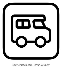 Editable recreational vehicle vector icon. Vehicles, transportation, travel. Part of a big icon set family. Perfect for web and app interfaces, presentations, infographics, etc