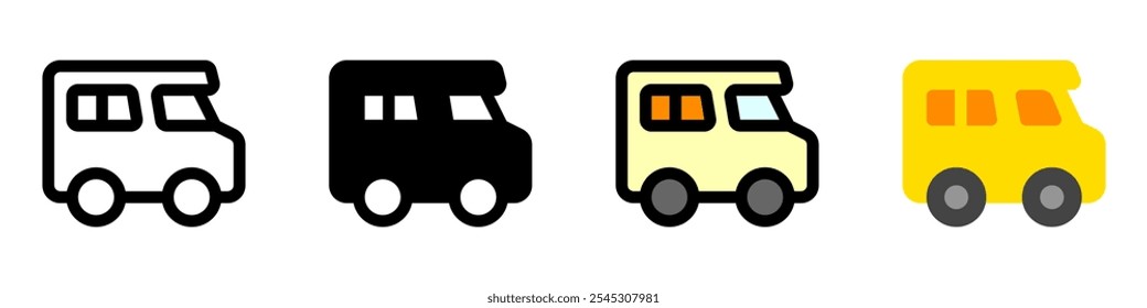 Editable recreational vehicle vector icon. Vehicles, transportation, travel. Part of a big icon set family. Perfect for web and app interfaces, presentations, infographics, etc