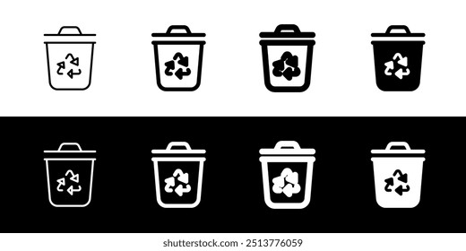 Editable recycle bin vector icon. Environment, ecology, eco-friendly. Part of a big icon set family. Perfect for web and app interfaces, presentations, infographics, etc