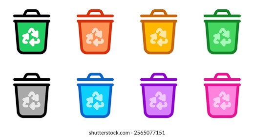 Editable recycle bin vector icon. Environment, ecology, eco-friendly. Part of a big icon set family. Perfect for web and app interfaces, presentations, infographics, etc