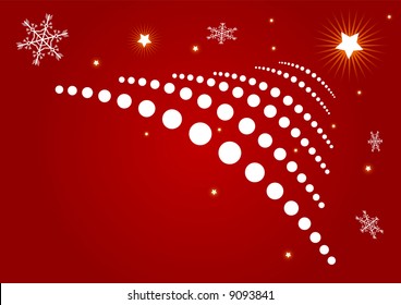 Editable red vector abstract Christmas background