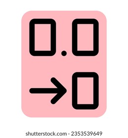 Editable reduce decimal place vector icon. Part of a big icon set family. Perfect for web and app interfaces, presentations, infographics, etc