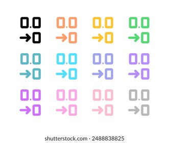 Editable reduce decimal place vector icon. Part of a big icon set family. Perfect for web and app interfaces, presentations, infographics, etc