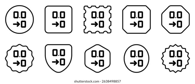 Editable reduce decimal place vector icon. Part of a big icon set family. Perfect for web and app interfaces, presentations, infographics, etc
