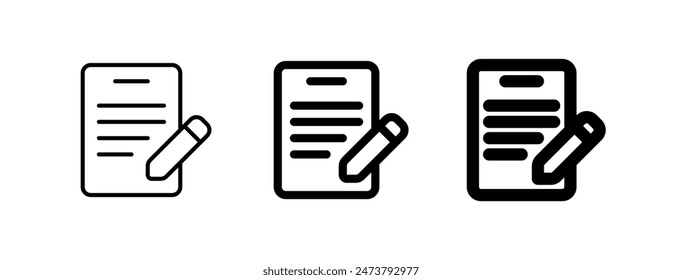 Icono de Vector de formulario de registro editable. Parte de una gran familia de iconos. Perfecto para interfaces de Web y App, presentaciones, infografías, etc