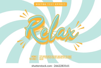 Editable relax summer text effect