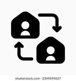 Editable remote, collaboration, home vector icon. Remote work, job, profession, freelance. Part of a big icon set family. Perfect for web and app interfaces, presentations, infographics, etc