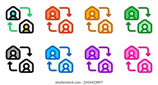 Editable remote, collaboration, home vector icon. Remote work, job, profession, freelance. Part of a big icon set family. Perfect for web and app interfaces, presentations, infographics, etc