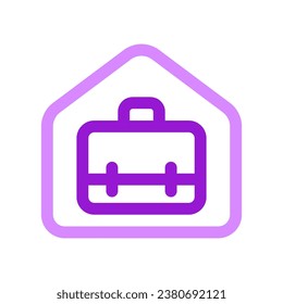 Editable remote work, briefcase, portfolio, experience vector icon. Job, profession, freelance. Part of a big icon set family. Perfect for web and app interfaces, presentations, infographics, etc