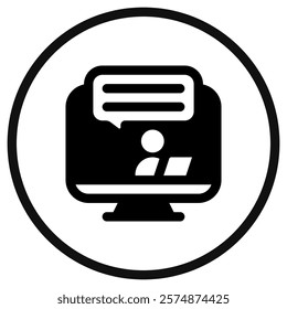 Editable remote work, video conference, online vector icon. Remote work, job, profession, freelance. Part of a big icon set family. Perfect for web and app interfaces, presentations, infographics, etc