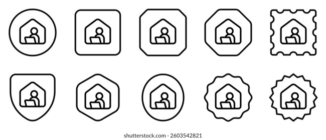 Editable remote working, online, freelance, laptop, home, employee vector icon. Job, profession. Part of a big icon set family. Perfect for web and app interfaces, presentations, infographics, etc