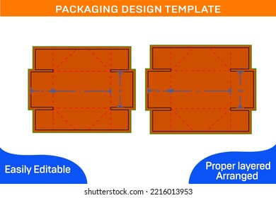 Editable and resizable carton box FEFCO-303 standard box  with 3D dieline template