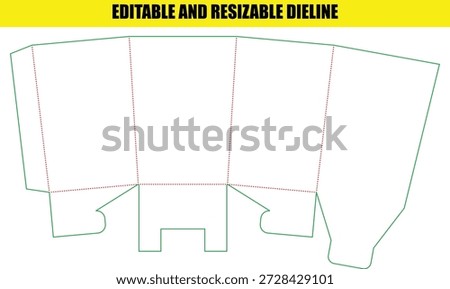 Editable and Resizable Deline Green Outline Vector Shape