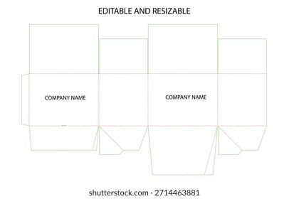 Bearbeitbare und skalierbare Matrizenzeilenvorlage für kundenspezifisches Produktverpackungsdesign