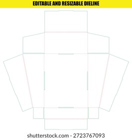 Modelo de linha de matriz editável e redimensionável para o design de embalagem personalizado