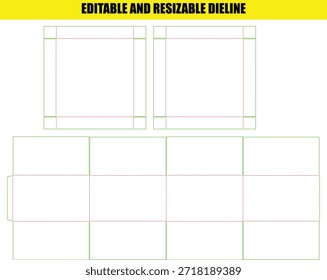 Plantillas de empaquetado de Dieline editables y redimensionables para el diseño de cajas personalizadas