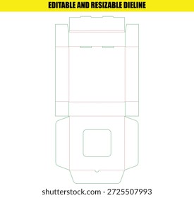 Plantilla de línea de distribución editable y ajustable para cajas personalizadas