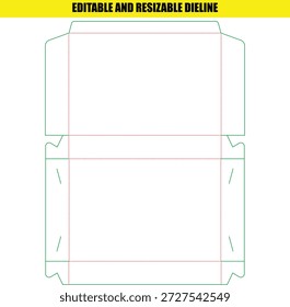 Editable and Resizable Dieline Template for Packaging Design