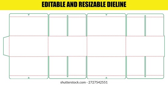 Editable and Resizable Dieline Template for Packaging Design