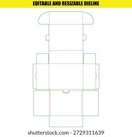 Editable and Resizable Dieline Template for Packaging Design