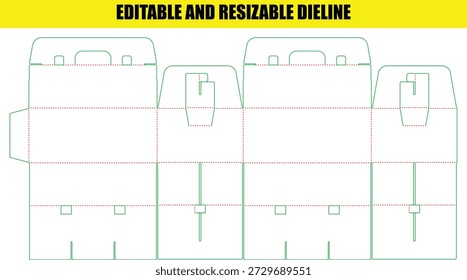 Editable and Resizable Dieline Template for Packaging Design