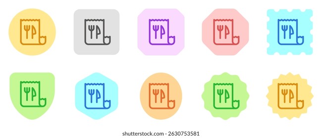 Cuenta de restaurante editable, icono de Vector de Factura. Parte de una gran familia de iconos. Perfecto para interfaces de Web y App, presentaciones, infografías, etc