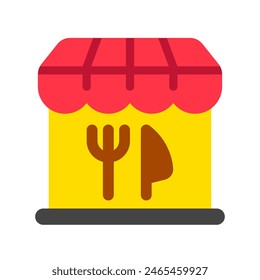 Editable restaurant building vector icon. Part of a big icon set family. Perfect for web and app interfaces, presentations, infographics, etc